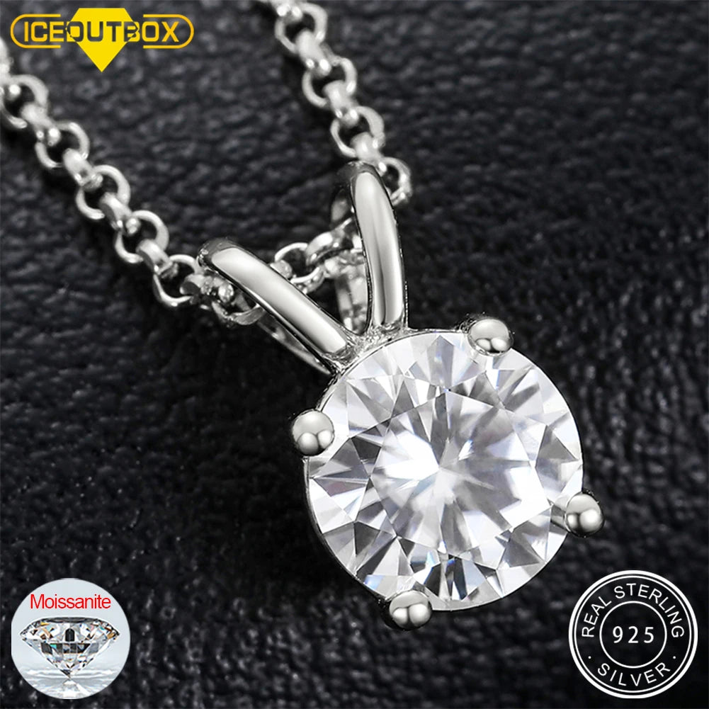 Special Price 3-15CT Moissanite Pendant Necklace With Certificate For Women Original Real 925 Silver Solitaire Wedding Jewelry