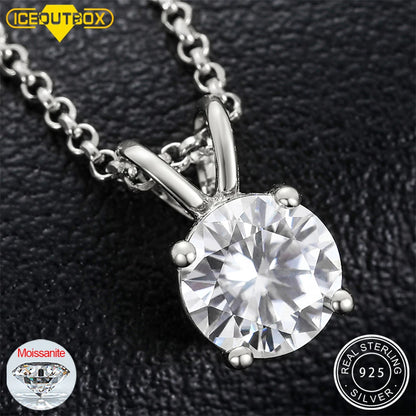 Special Price 3-15CT Moissanite Pendant Necklace With Certificate For Women Original Real 925 Silver Solitaire Wedding Jewelry