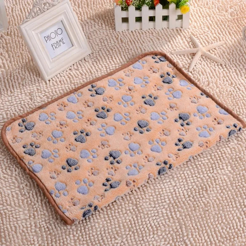 Cute Warm Pet Bed Mat Cover Towel 3 Sizes Handcrafted Cat Dog Fleece Soft Blanket for Small Medium Large Dogs Puppy Pet Supplies
