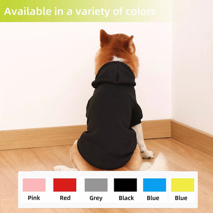 Winter Dog Clothes Sport Hoodies Sweatshirts Warm Coat Clothing Autumn for Small Medium Large Dogs Big Pets Puppy Hooded Sweats