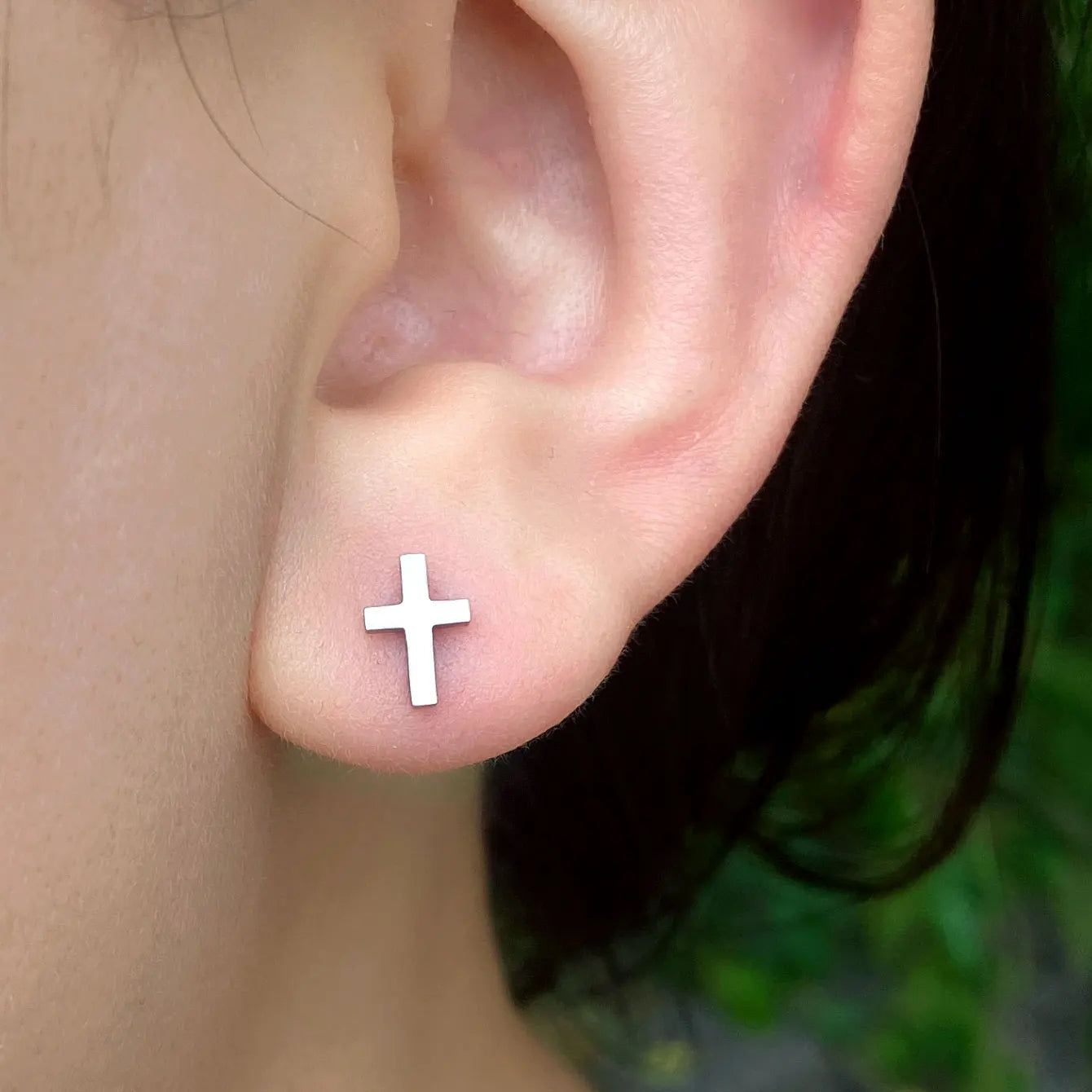 Minimalist Stainless Steel Earings Mini Heart Star Geometric Stud Earrings For Women Cute Cat Dog Flower Leaf Earrings Jewelry