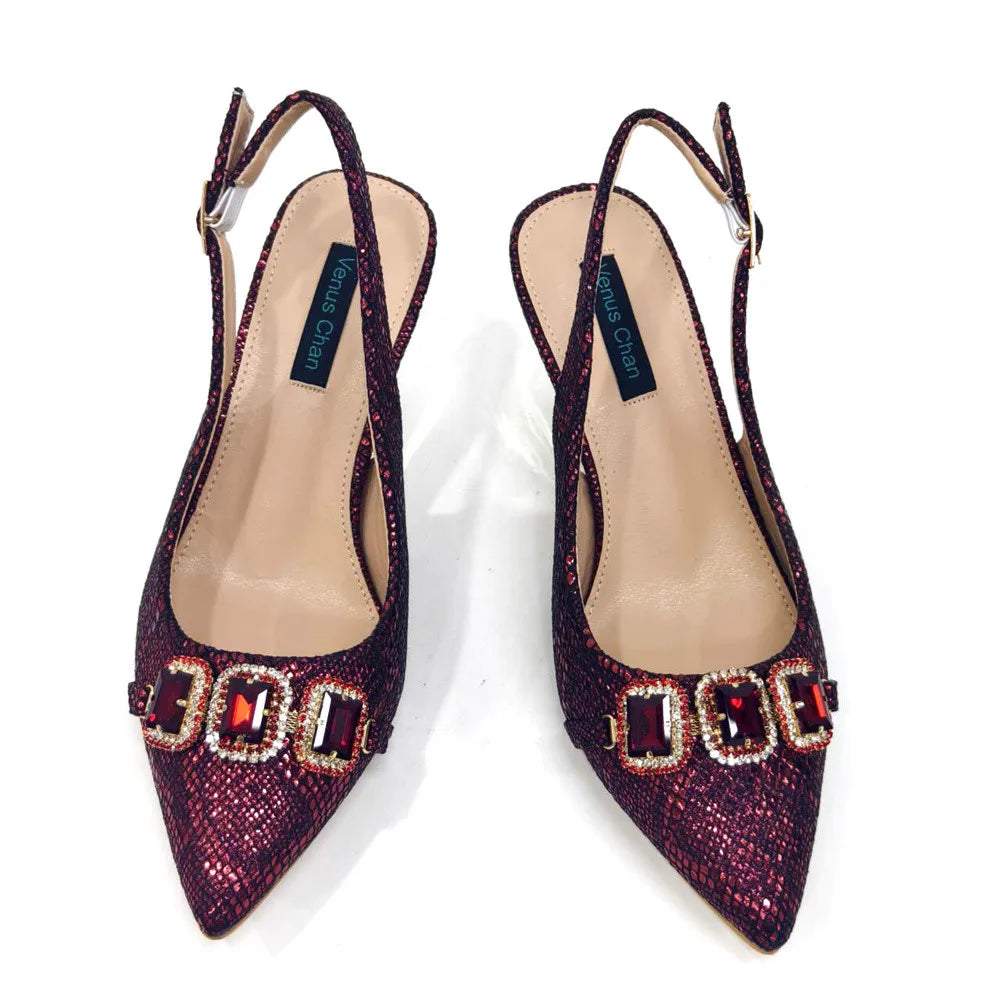 Newest Style Teal Sky Color Platform Design Peep Toe Ladies Shoes Matching Bag Set For Mature Women Heel Party Pump