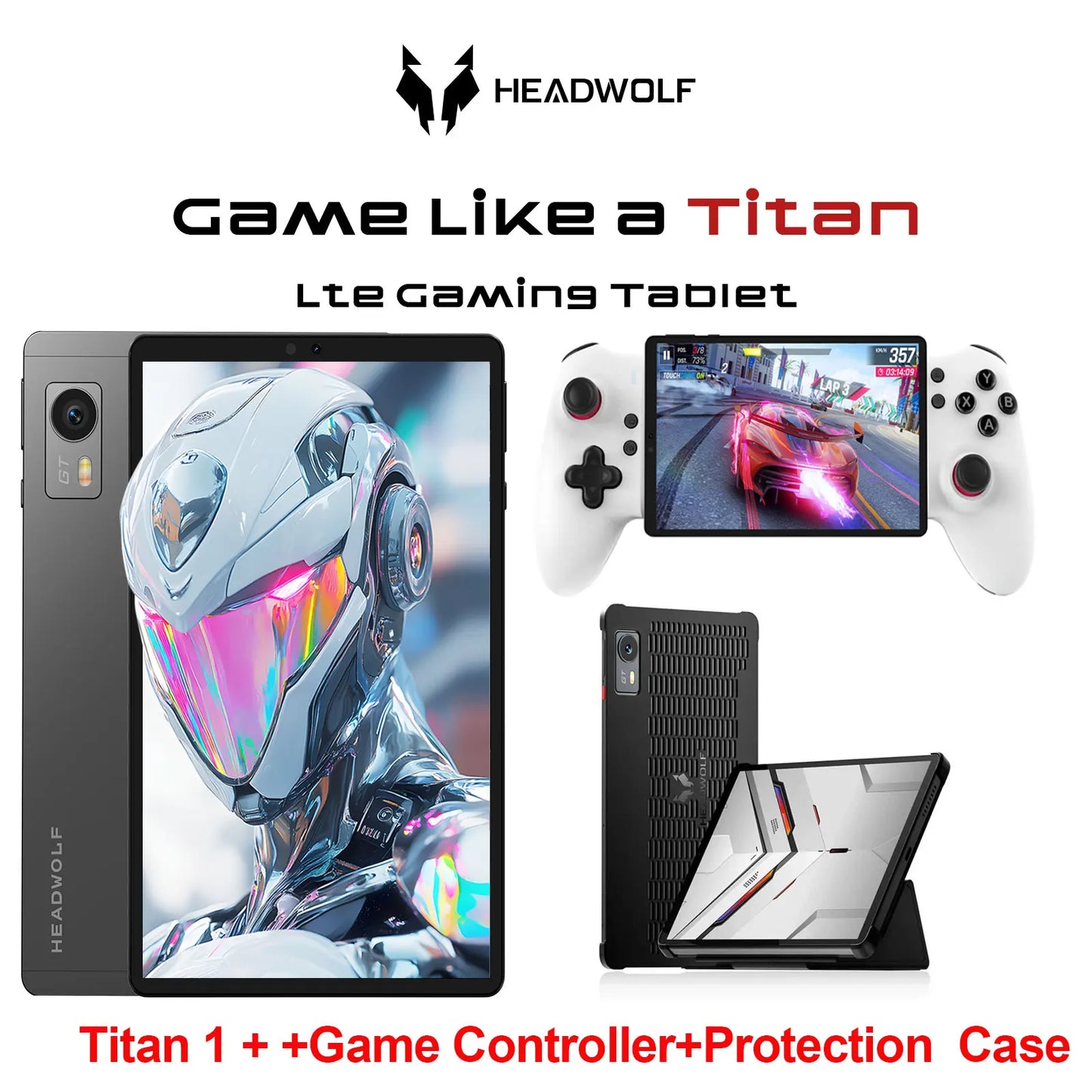 World Premiere Headwolf TiTan1 4G LTE Tablet MTK Dimensity 8300 Dual SIM Slot 8.8" 12G+256GB ROM Android15 7200mAh Gaming Tablet