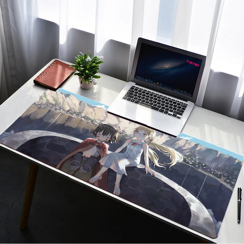 Made in Abyss Mouse Pad PC Gamer Large Lock Edge Soft  Gaming Mousepad 900X400MM Non-slip Rubber Computer Desk Mat Pad Mausepad