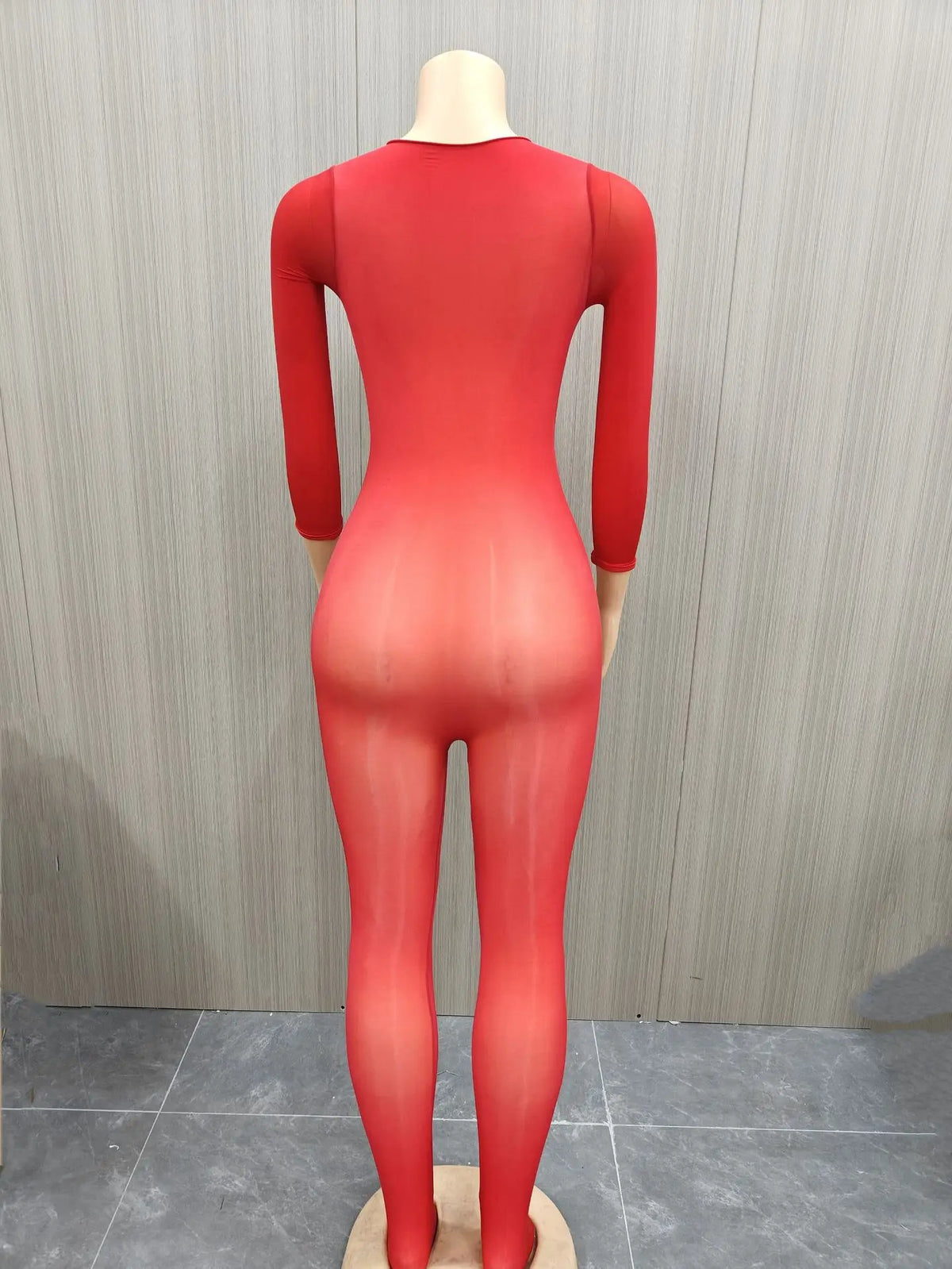 Kliou Sexy See Through Jumpsuits Woman o-Neck Full Sleeve Skinny Peach Buttocks Hot Girls Midnight Fashion Club Party Overalls