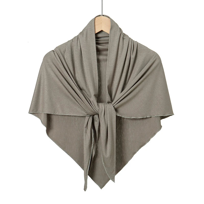New Triangle Jersey Hijab Scarf For Women Muslim Shawls Headscarf Wraps Solid Color Scarves Head Wrap Islamic Turban Headband