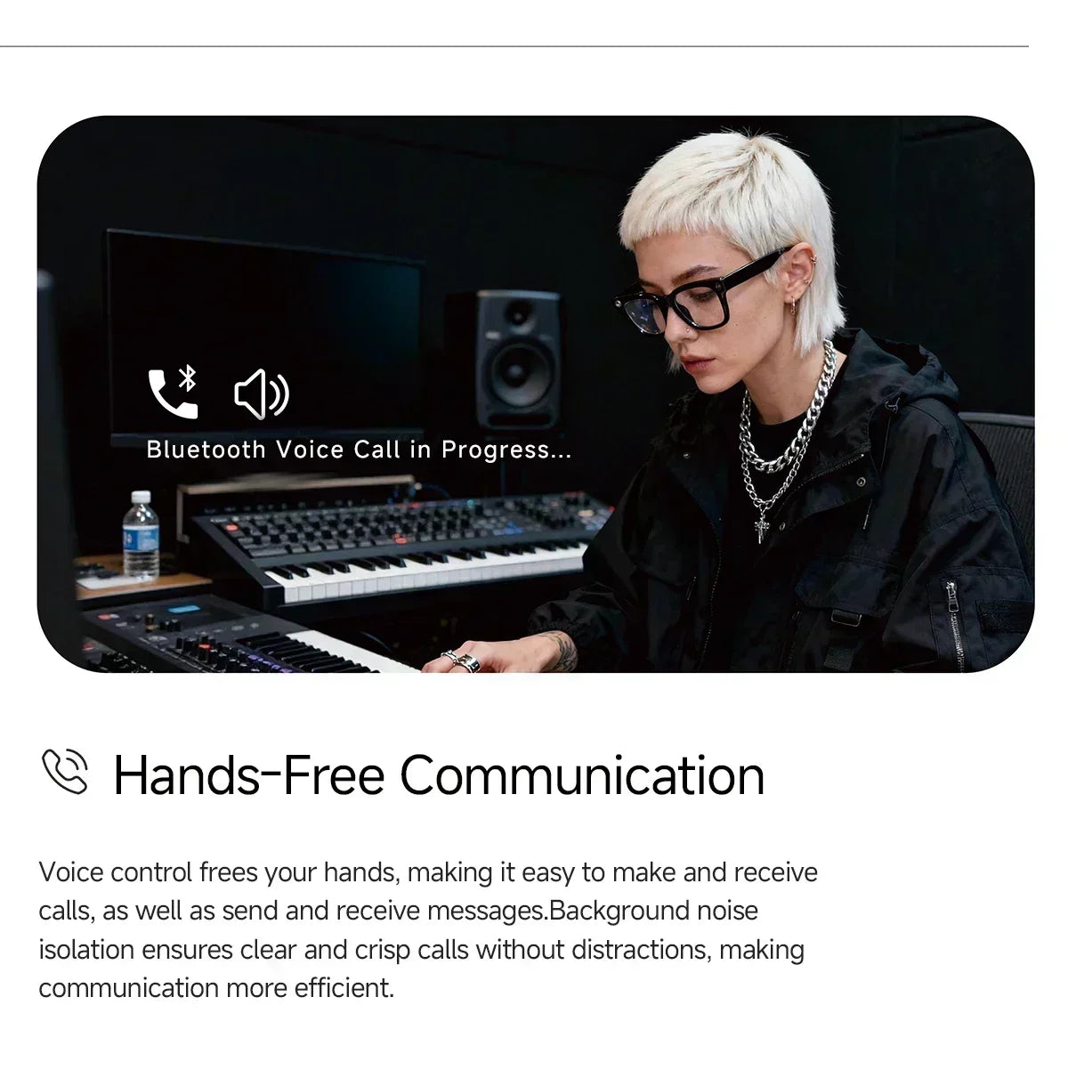 2026 Smart Glasses Genuine Leather 8MP HD Lens 2000Mah Charging Case BT Call 3D Music AI Voice Wake-up AI Translation