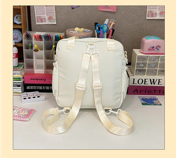 Y2K Japanese Preppy Style Shoulder Crossbody Bag New Nylon School Bags for Teenage Girls Transparent Itabag Backpacks Ita Bag