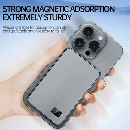 Lenovo PD22.5W Fast Charging Magsafe External Battery Magnetic Wireless Power Bank 500000mAh For iPhone Samsung