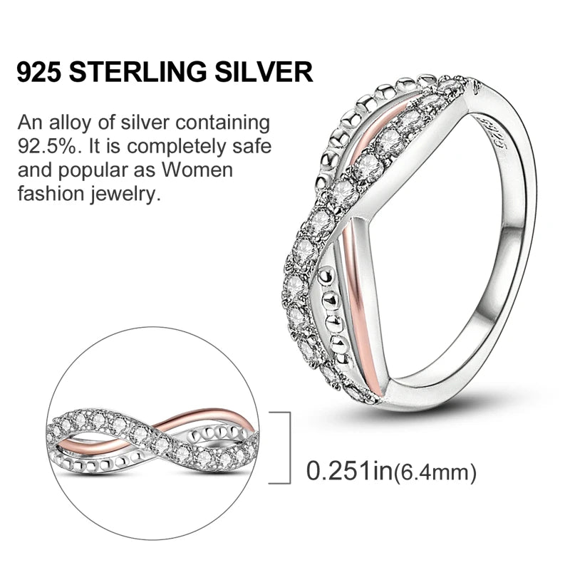 Original 925 Sterling Silver Ring Colorful Diamonds Cubic Zircon Finger Ring For Women Jewelry Wedding Engagement Birthday Gift