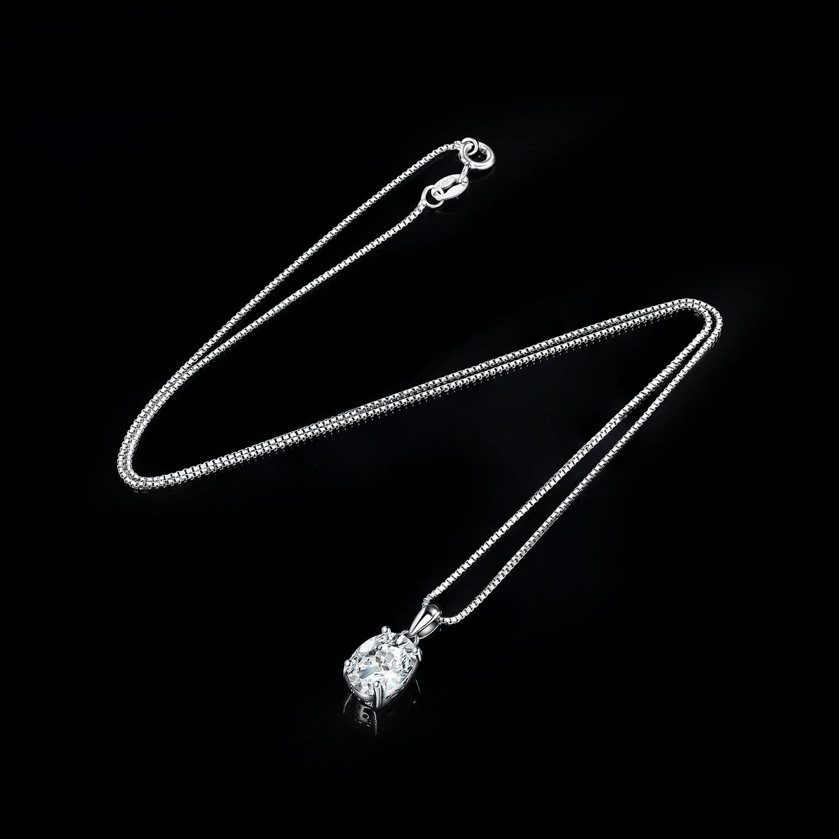 JewelryPalace Moissanite D Color 1ct 2ct Oval S925 Sterling Silver Pendant Necklace for Woman No Chain Yellow Rose Gold Plated