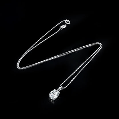 JewelryPalace Moissanite D Color 1ct 2ct Oval S925 Sterling Silver Pendant Necklace for Woman No Chain Yellow Rose Gold Plated