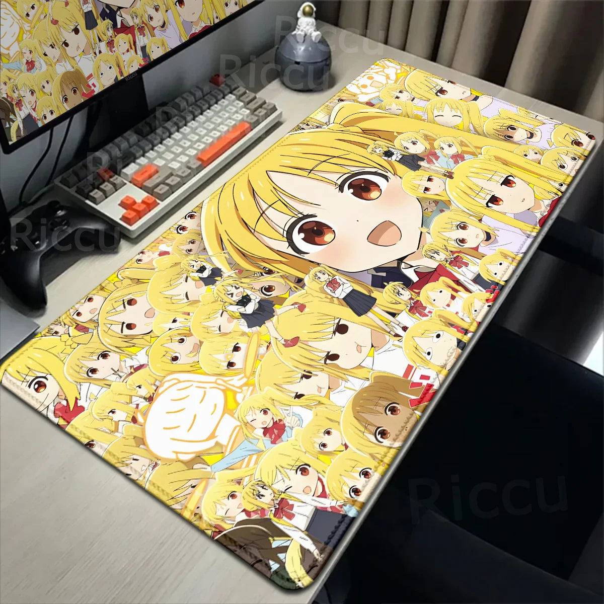 Anime HD Print Mouse Pad Bocchi The Rock Large Gaming Mousepad Rubber Computer Mouse Mat Gamer Locking Edge Accessories Non-slip