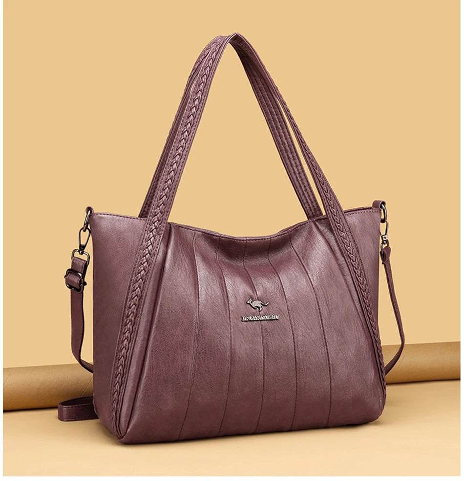 Genuine Brand Leather Women Handbag Luxury Designer Shoulder Crossbody Bags Ladies Purse Messenger Tote Bag Female Commuting Bag