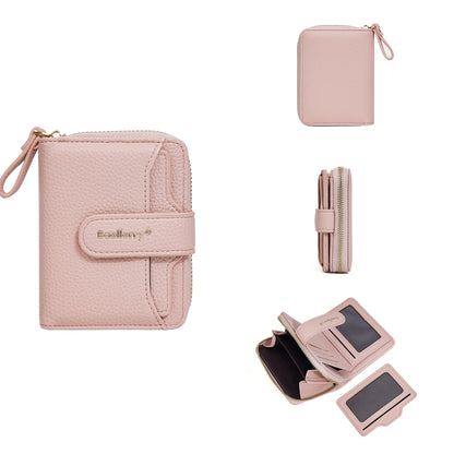 Baellerry Women Stylish Zip Around Card Wallet Multi-Functional RFID Blocking Purse 6 Card Slots and Coin Pocket Minimalist Gift