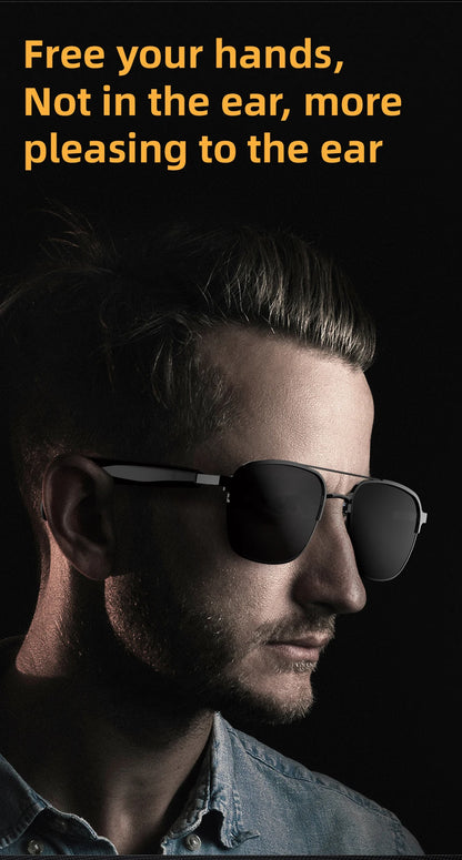 High-quality Sunglasses Smart Glasses With Earphones Bluetooth Music Outdoor Cycling UV protection Women's Glasses Men