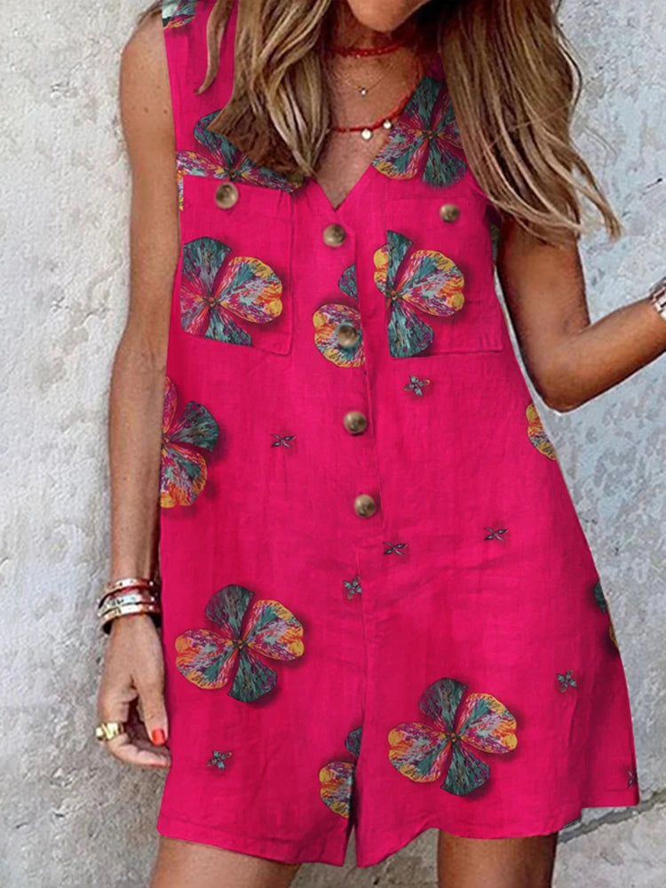 Stylish Women V Neck Sleeveless Rompers 2023 ZANZEA Summer Jumpsuits Short Playsuits Casual Solid Loose Beach Overalls Oversized