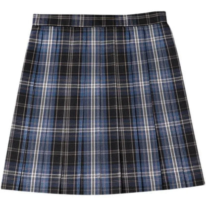 S-8xl plus size American Jk school uniform original uniform bow pleated skirt college style slim shirt high waist skirt suit
