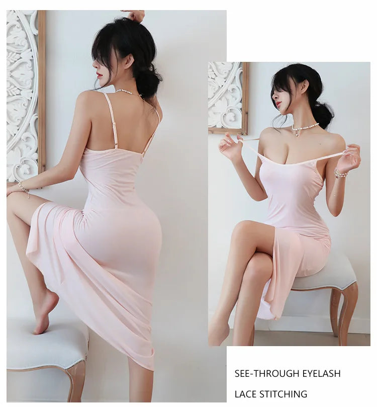 Dress Smooth camisole jumpsuit with elegant temperament and tight fit Casual women's dresses Woman clothing formal dresses woman