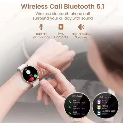 Smart Watch 1.77inch HD AMOLED Screen Bluetooth Call Health Monitor Smartwatch Men Women Fitness Sports Watches For Android IOS