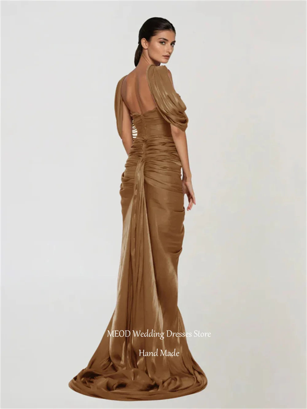 MEOD Formal Evening Dresses Sweetheart Backless High Slit Mermaid Prom Gown Off The Shoulder Long Train Elegant Dress Customized