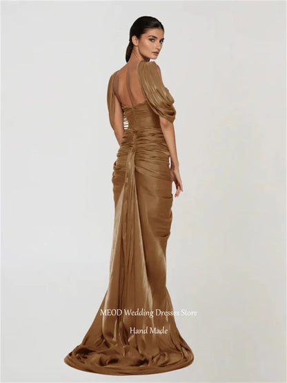 MEOD Formal Evening Dresses Sweetheart Backless High Slit Mermaid Prom Gown Off The Shoulder Long Train Elegant Dress Customized