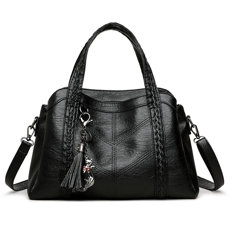 Elegant Women PU Leather Handbag Multiway Shoulder Bag Crossbody Purse for Ladies Stylish Top Handle Satchel Work Office Bag New