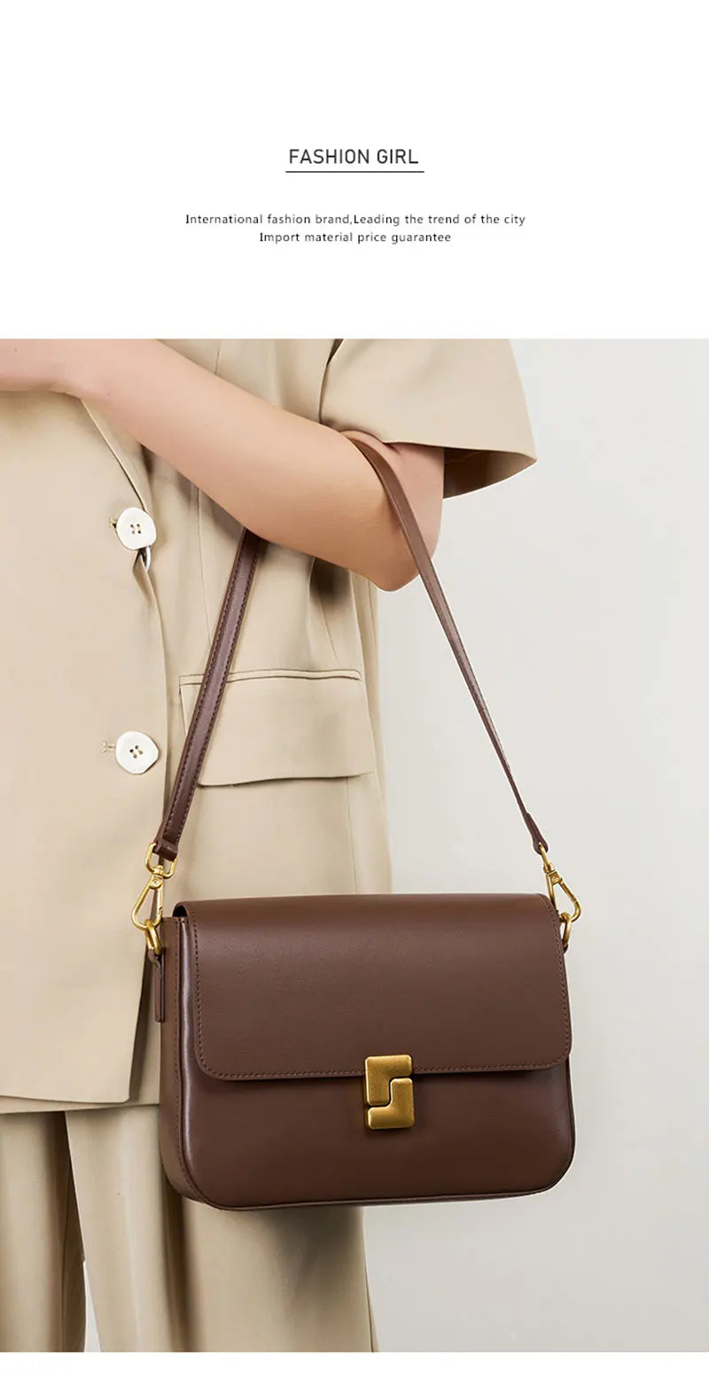 Luxury Genuine Leather Women Bag 2025 New Women's Shoulder Bag High Quality Cowhide Square Crossbody Bags Designer Handbags