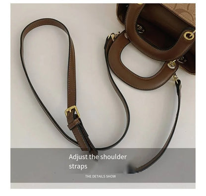 Luxury Women Bag 2026 New Vintage Classic Monogram Handbag Fashion Designer Ladies Tote Crossbody Bag with Bear Charm