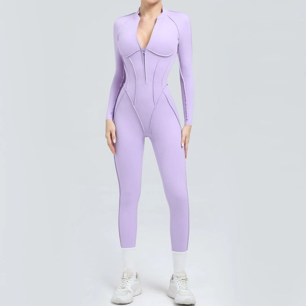 One Pieces Long Jumpsuits Sexy Womens Overalls Mono Streetwear Yellow Body Long Sleeves Woman Clothing Summer Gym Sportswear