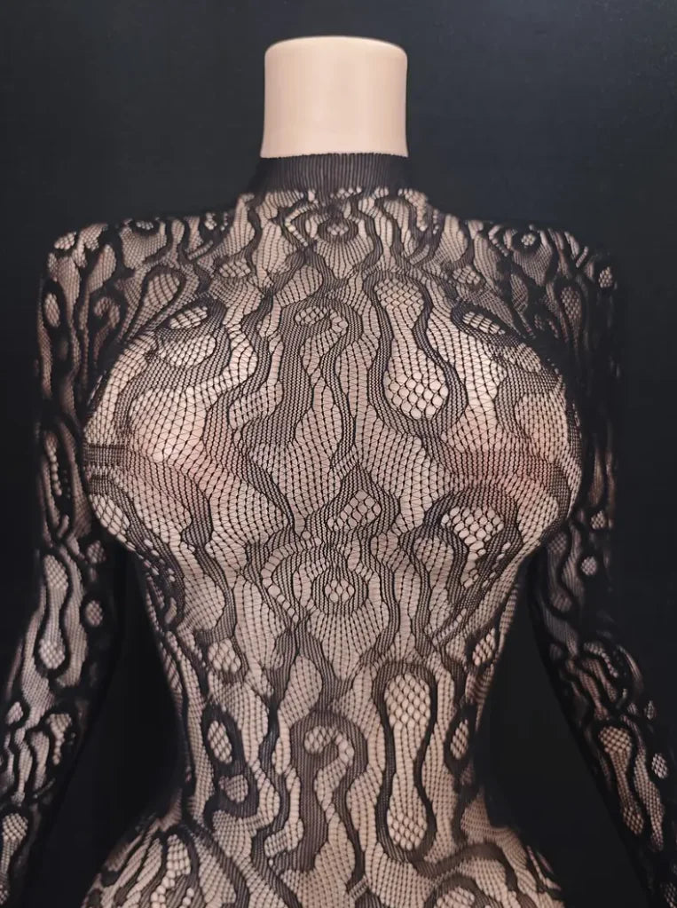 Hot Sexy Leopard Fishnet Bodysuit Women Sexy Lingerie Porn Roleplay Outfits Full Bodystockings Lace Underwear Fashion Jumpsuit