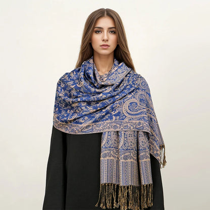 2024 Luxury Brand Cashmere Women Scarf Printed Winter Warm Shawl and Wraps Pashmina Bandana Long Jacquard Paisley Female Foulard