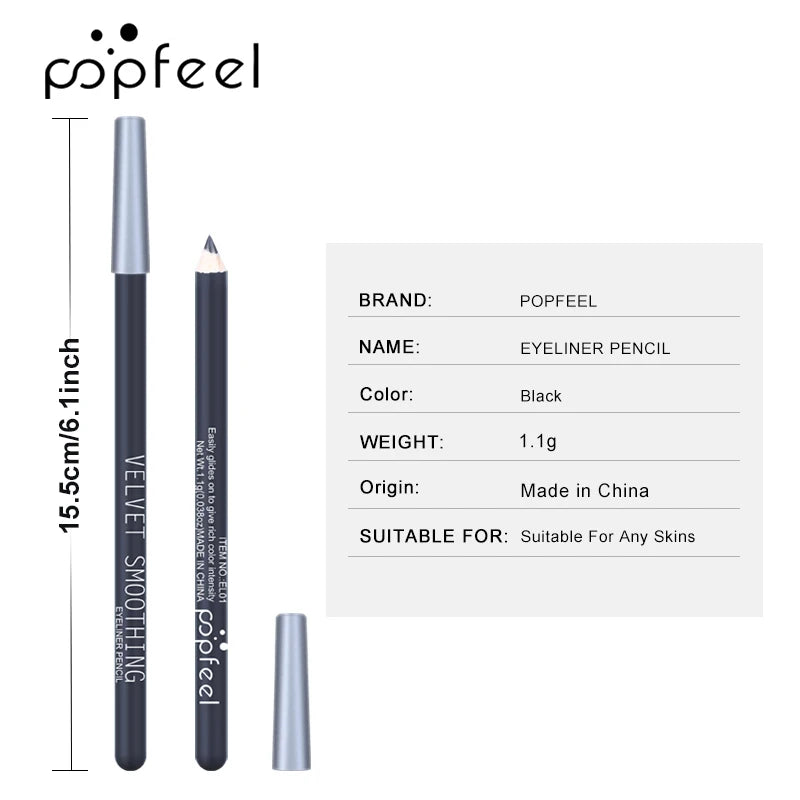 POPFEEL Professional Eye Makeup Set: Eyeshadow Palette, Eyeliner, Brow Pencil, Mascara +8 Makeup Brushes - Perfect for Beginners