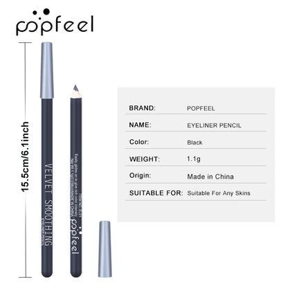 POPFEEL Professional Eye Makeup Set: Eyeshadow Palette, Eyeliner, Brow Pencil, Mascara +8 Makeup Brushes - Perfect for Beginners