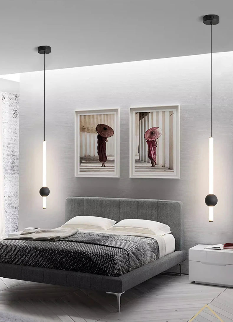 1pc Modern Home Decor LED Lights Bedroom Lamp Bedside Pendant Light Lamps LED Chandeliers Hanging Light Indoor Lighting