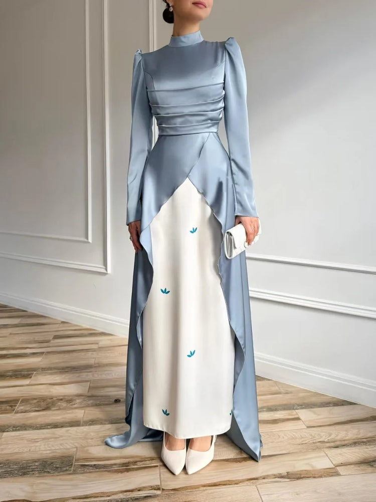 Eid Women Dress Muslim Abaya Satin Vestidos Largos Party Caftan Jalabiya Ramadan Long Dresses Dubai Kaftan Arab Long Robe 2025