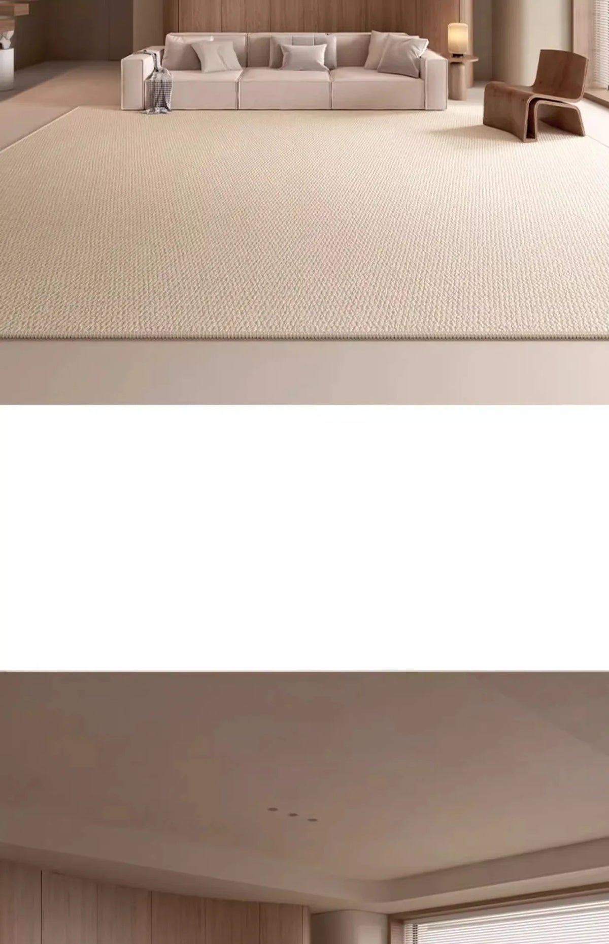 Solid Tone Faux Sisal Rug for Living Room Decoration Home Large Area Fluffy Non-slip Rugs Bedroom Dining Room Soft Mats Custom