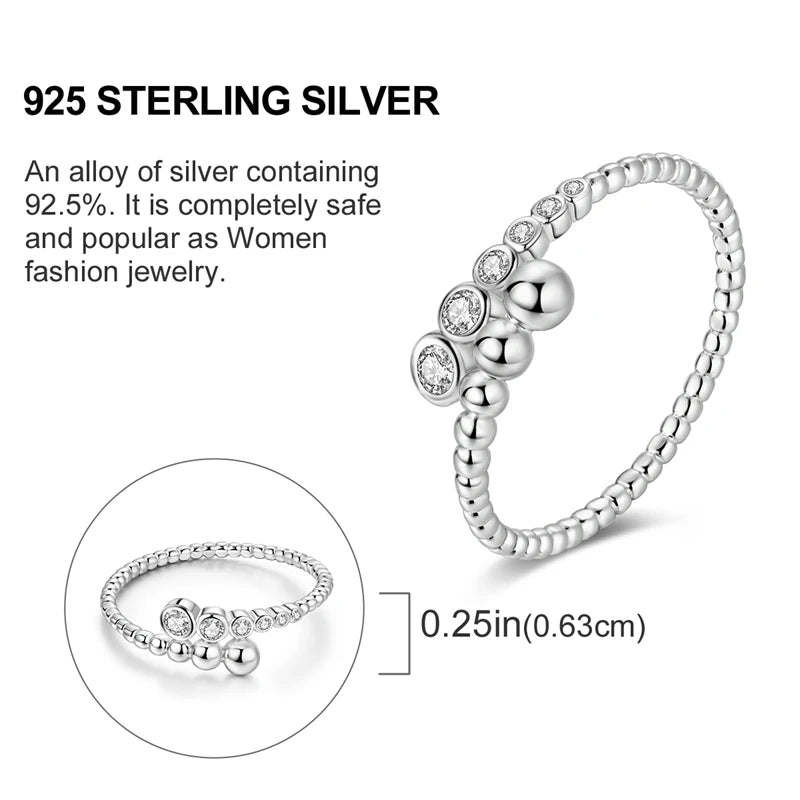 2026 New 925 Sterling Silver Rings Zircon Sparkling CZ Rings Rings For Women Original Wedding Fine Jewelry Accessories Gifts
