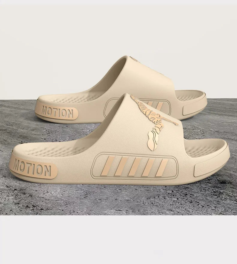 Men's Summer Thong Slippers Thick Bottom Anti-Slip Deodorant EVA Wear-Resistant Breathable Slip-On Sandals