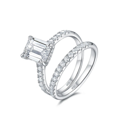 Newshe Moissanite Bridal Rings Set for Women D Color VVS1 Radian Oval Cut Engagement Ring 925 Sterling Silver Luxury Jewelry