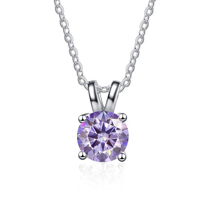JoyceJelly 1ct 2ct Moissanite Pendant Necklace For Women Top Quality 925 Sterling Silver Wedding Party Bridal Fine Jewelry Gift