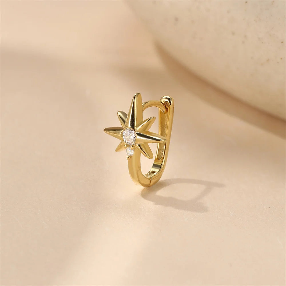 Aide 1PC 925 Sterling Silver INS Zircon Diamond Stud Earring Stud, Suitable For Women Daily Wear, Wedding Party, Valentine's Day