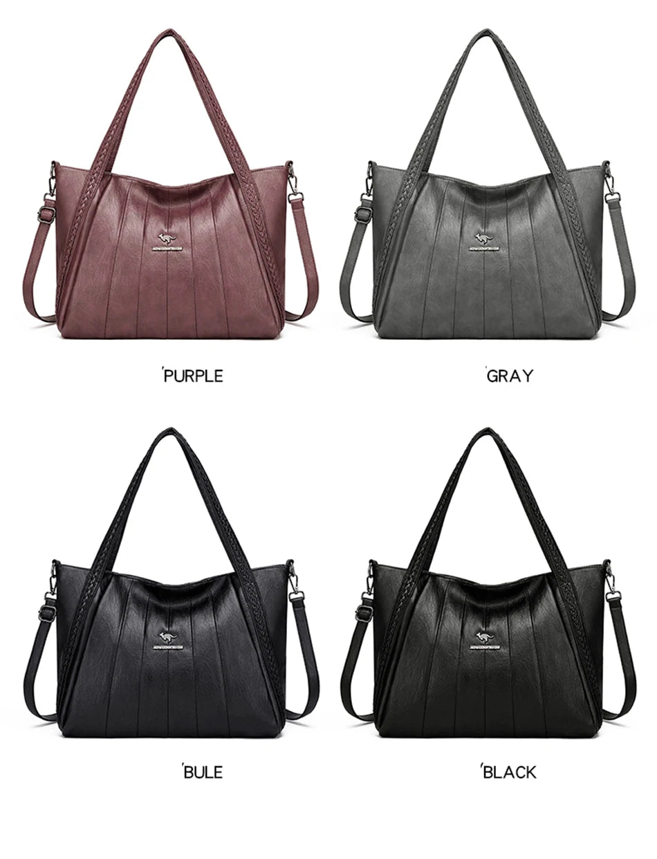 Genuine Brand Leather Women Handbag Luxury Designer Shoulder Crossbody Bags Ladies Purse Messenger Tote Bag Female Commuting Bag