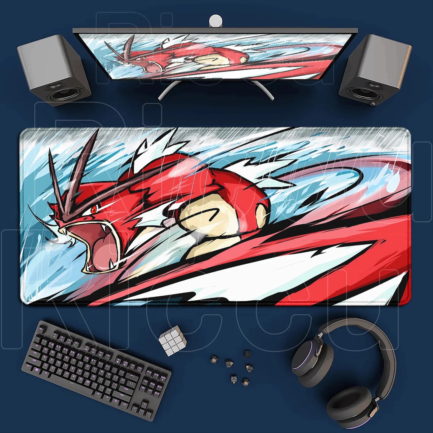 Gaming Anime P-Pokemons Gyarados Mousepad Large Non-slip Rubber Mouse Pad Gamer XXL 900x400mm Pc Keyboard Desk Mouse Mat Carpet