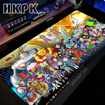 XXL Large Computer Non-slip Anti-fray Mousepad Home Company Office Decoration Rugs Speed Dragon Ball Goku Gamer Keyboard Deskmat