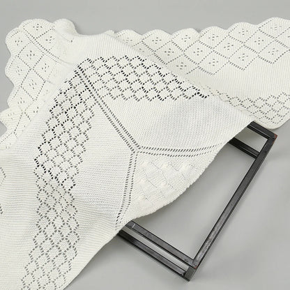 Fashion Knitted Cotton Hollow Scarf Shawl Solid Color Women Summer Air-conditioned Room Cape Ladies Simple Warps Wholesale