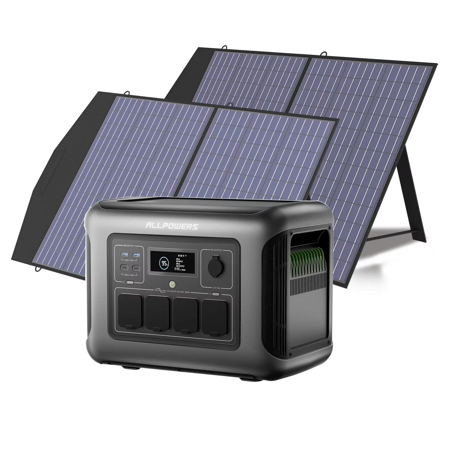 ALLPOWERS R1500 LITE Portable Power Station 1056Wh Solar Generator & Solar Panel 2×100W / 140W / 200W / 400W / 600W  for Camping