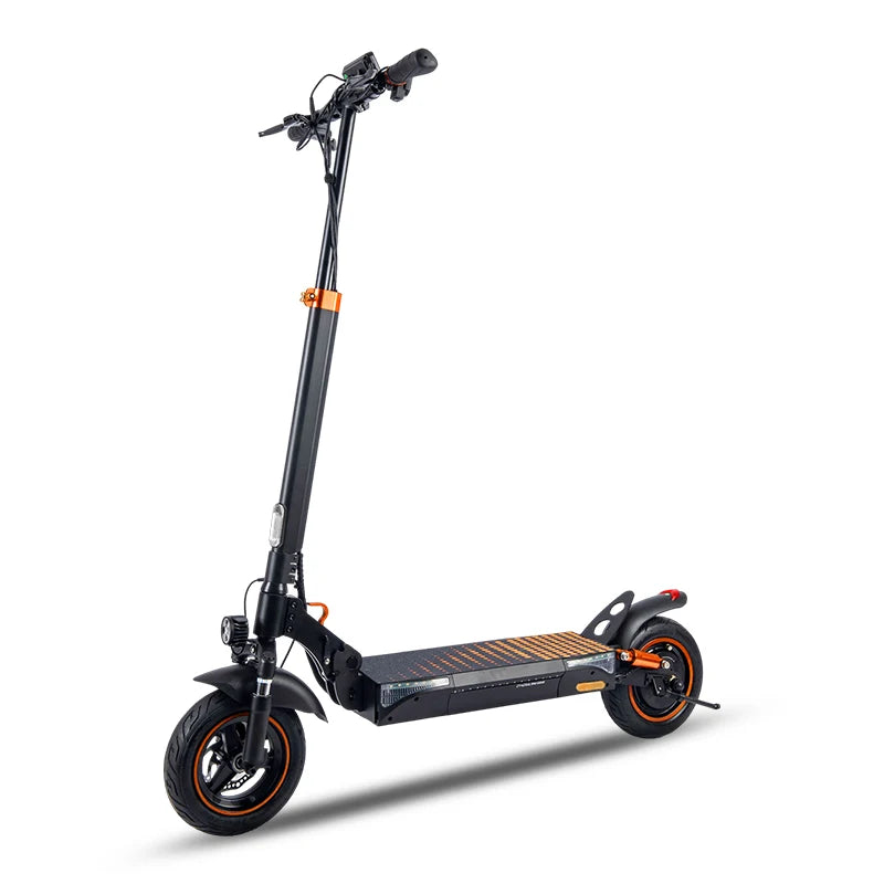 KEPOW T4Pro Electric Scooter Adults 900W Peak Motor 48V 15Ah Battery 25-38 Miles Long Range 25MPH Max Speed 10" Off-Road Tires Foldable Dual Suspension LED Headlight Heavy Duty All Terrain E-Scooter for City Commute 25° Clim
