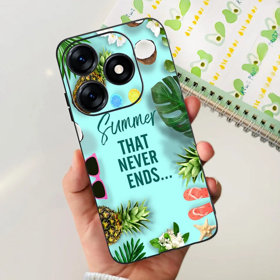 Phone Case For Tecno Spark 10 10C 2023 Fashion Flower Cat Butterfly Soft Silicone TPU Cases For Tecno Spark10 Spark10c KI5q KI5k