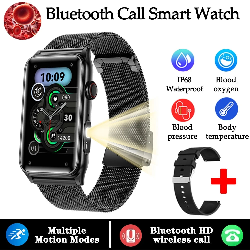 2025 New AI Health Manager Smart Watch Men Blood Pressure Blood Oxygen Sports Bluetooth Call Waterproof Health SmartWatch